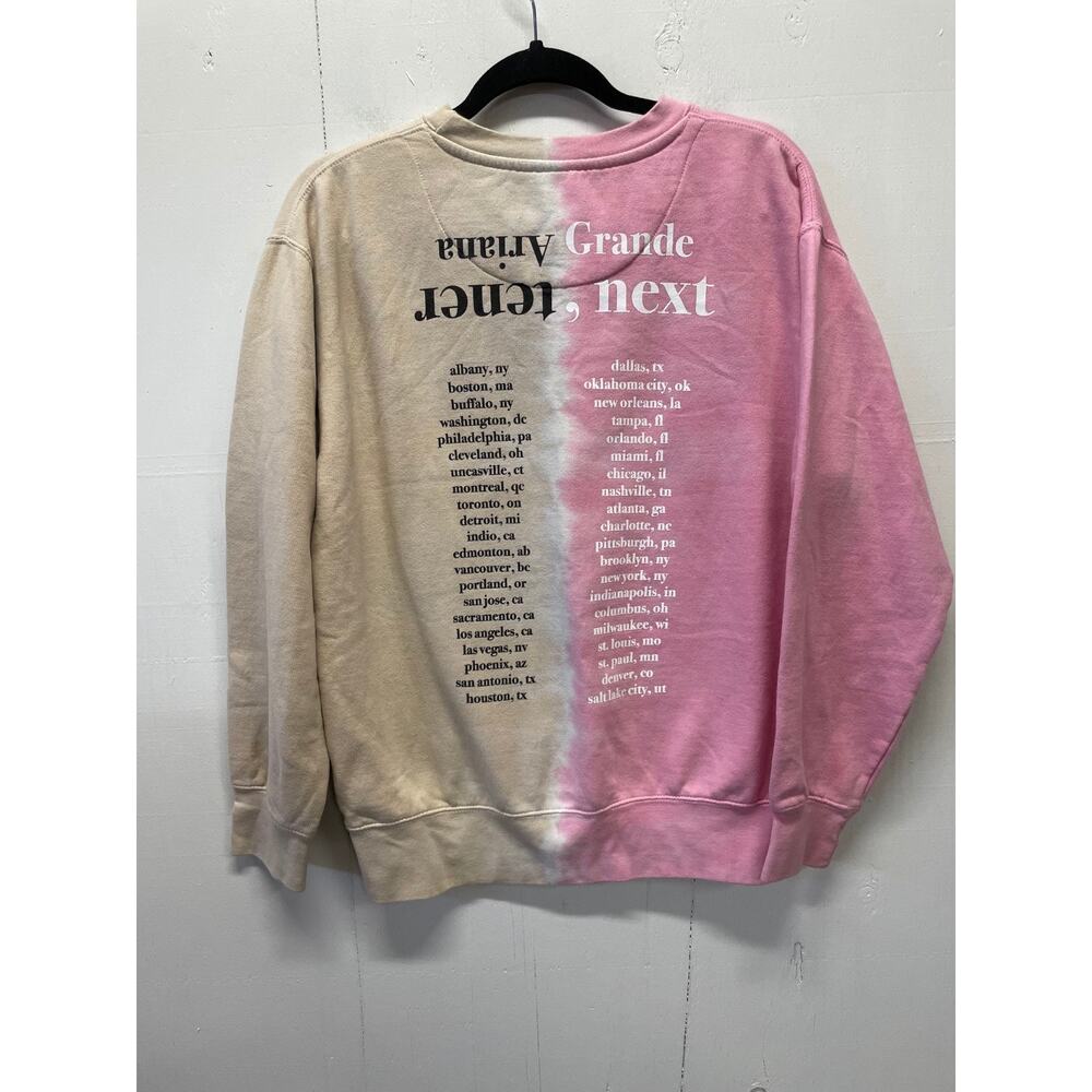 Ariana Grande Sweatshirt Womens SMALL Sweetener World Tour Two-Tone Tie Dye - Picture 3 of 8
